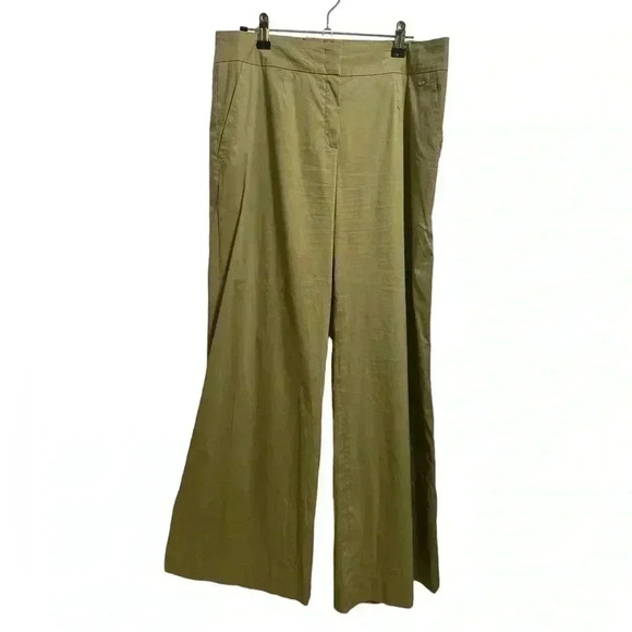 Escada Green Wide Leg Pants Size 6 - Picture 1 of 5